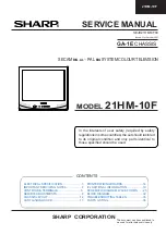 Sharp 21HM-10F Service Manual preview