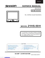 Preview for 1 page of Sharp 21HS-50H Service Manual