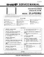 Sharp 21J-FG1RU Service Manual preview