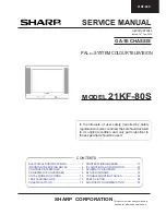 Предварительный просмотр 1 страницы Sharp 21KF-80S Service Manual