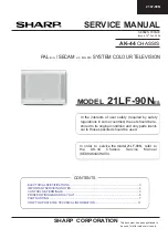 Предварительный просмотр 1 страницы Sharp 21LF-90N Service Manual