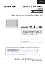 Предварительный просмотр 1 страницы Sharp 21LF-90S Service Manual