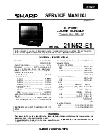 Sharp 21N52-E1 Service Manual предпросмотр