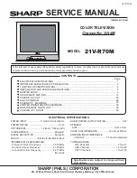 Sharp 21V-R70M Service Manual предпросмотр