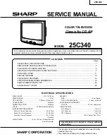 Sharp 25C340 Service Manual preview