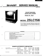 Sharp 25LC156 Service Manual preview