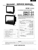 Preview for 1 page of Sharp 25N21-D1 Service Manual