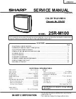 Preview for 1 page of Sharp 25R-M100 Service Manual