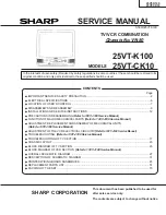 Предварительный просмотр 1 страницы Sharp 25VT-CK10 Service Manual