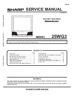 Предварительный просмотр 1 страницы Sharp 25WG3 Service Manual