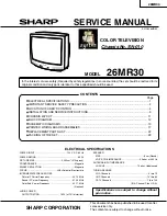 Sharp 26MR30 Service Manual preview