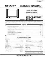 Sharp 26SL40 Service Manual предпросмотр