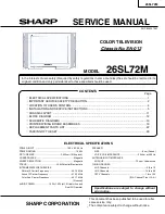 Предварительный просмотр 1 страницы Sharp 26SL72M Service Manual