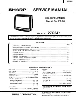 Sharp 27C24 Service Manual preview