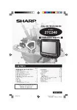 Предварительный просмотр 1 страницы Sharp 27C240 Operation Manual