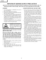 Предварительный просмотр 2 страницы Sharp 27C540 Service Manual