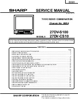 Sharp 27DV-CS10 Service Manual preview