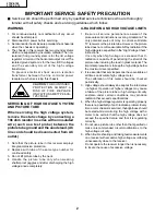 Preview for 2 page of Sharp 27DV-CS10 Service Manual