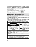 Preview for 2 page of Sharp 27F541 XFlat Operation Manual