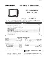 Preview for 1 page of Sharp 27F543 XFlat Service Manual