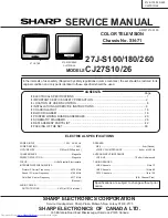 Sharp 27J-S100 Service Manual предпросмотр