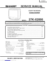 Предварительный просмотр 1 страницы Sharp 27K-X2000 Service Manual