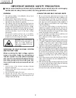 Preview for 2 page of Sharp 27L-S100 Service Manual