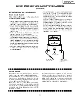 Предварительный просмотр 3 страницы Sharp 27N S100 Service Manual