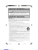 Предварительный просмотр 3 страницы Sharp 27R-FS1 Operation Manual