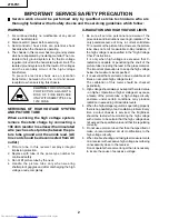 Предварительный просмотр 2 страницы Sharp 27R-FS1 Service Manual