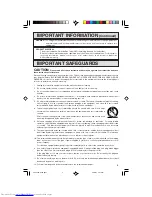 Предварительный просмотр 3 страницы Sharp 27R-S200 Operation Manual