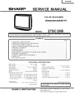 Sharp 27SC26B Service Manual preview