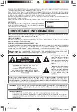 Предварительный просмотр 2 страницы Sharp 27SF560 Operation Manual