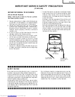 Предварительный просмотр 3 страницы Sharp 27SF560 Service Manual