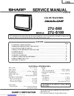 Sharp 27U-S100 Service Manual preview