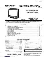 Sharp 27U-S50 Service Manual preview