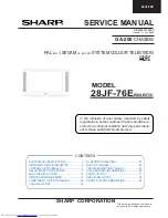 Предварительный просмотр 1 страницы Sharp 28JF-76E Service Manual