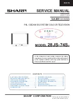 Предварительный просмотр 1 страницы Sharp 28JS-74SS Service Manual