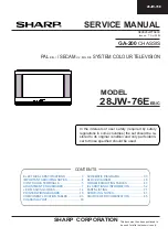 Предварительный просмотр 1 страницы Sharp 28JW-76E Service Manual