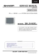 Preview for 1 page of Sharp 28LS-92E Service Manual