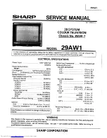 Preview for 1 page of Sharp 29AW1 Service Manual