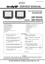 Предварительный просмотр 1 страницы Sharp 29F-PD570 Service Manual