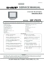 Предварительный просмотр 1 страницы Sharp 29F-PS370 Service Manual