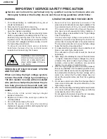 Предварительный просмотр 2 страницы Sharp 29FL91M Service Manual