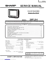 Sharp 29FL94 Service Manual предпросмотр