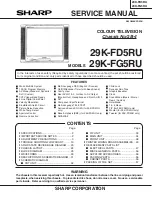 Sharp 29K-FD5RU Service Manual preview