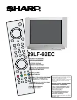 Предварительный просмотр 1 страницы Sharp 29LF-92EC Operation Manual