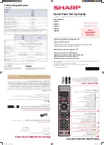 Sharp 32BC2I Operating Instructions Quick Start Set Up Manual preview