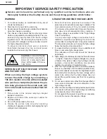 Предварительный просмотр 2 страницы Sharp 32C230 Service Manual