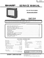 Sharp 32C231 Service Manual preview